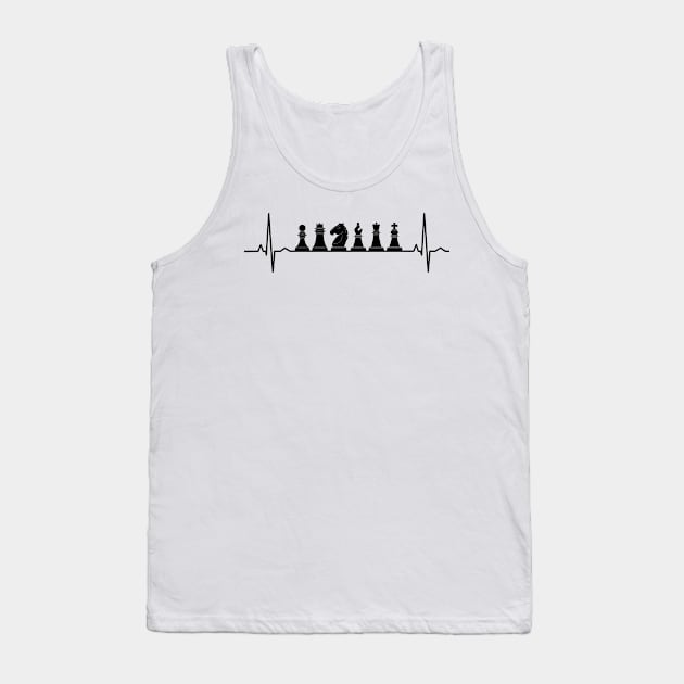 Chess Pieces Heartbeat Tank Top by Shiva121